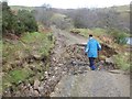 Washout on the byway near Crabtree Ford in NE47 0HH