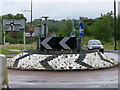 Wonky Roundabout in SA9 1DX