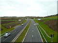 Looking south on the A24 from the new bridge at Broadbridge Heath in RH12 1UP