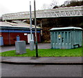 Electricity substation at the western edge of New Tredegar Business Park in NP24 6NT