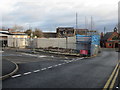 Demolishing the 'Old Dairy', Mold Road, Connah's Quay in CH5 4DH