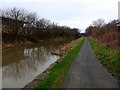 The Union Canal approaching Edinburgh Park in EH14 4AJ