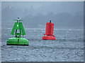 Buoys off Newark Castle in PA14 5RB