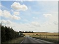 Approaching A505 junction on New Road from Melbourn in SG8 6DL
