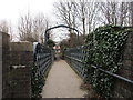 Crossing the footbridge in S20 8GN