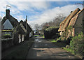 Great Wilbraham: thatched houses in Temple End in CB21 5JD