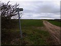 Public bridleway footpath junction in Donington on Bain