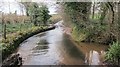 A ford in flood after heavy February rains in BS39 4DN