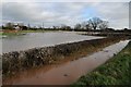 Floodwater on farmland at Earl's Croome in WR8 9DH