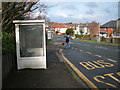 Bus stop and shelter on Filey Road in YO11 3BW