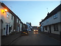 Dusk on Puckeridge High Street in SG11 1UP