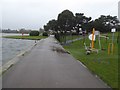 Lakeside path and playground, Poole Park in BH15 1TQ