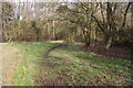 Footpath into Pinsley Wood from Church Hanborough in OX29 8JQ