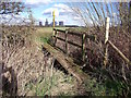 Footbridge over a field drain in Daleacre Hill Ward