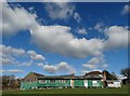 Clouds over Apperknowle's old cricket pavilion in S18 4AW