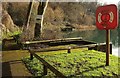 Fishing platforms, Tucking Mill Reservoir in BA2 7DB