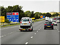 Northbound M1, Sign for Woolley Edge Service Area in S75 4BU