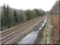 View south onto the railway line near Treforest in CF37 1TY