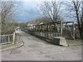 Road and footbridges near the Treforest Tin Plate Works in CF37 1UD