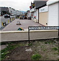 Tennis Court Road name sign, Pensarn, Abergele in LL22 9AF