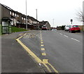 Bus stop and shelter alongside bus route 16, Monnow Way, Bettws, Newport in Bettws Community