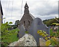St Tudclud through the graveyard in LL24 0UF
