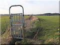 Gated footpath between Inglenook Farm and Nursery Plantation in WA11 7JH