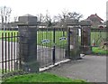 Calow - Eastwood Park gates - from NE in S44 5TQ