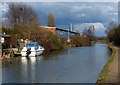 Boat moored along the Erewash Canal in Sandiacre in NG9 8GF