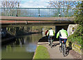 Cyclists passing under Stanton Gate Bridge No 13 in NG9 3RG