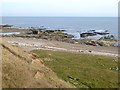 Coastal rocks and shingle beach north of Souter Point in SR6 7DY