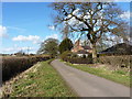 Shredicote Lane past Shredicote House in ST18 9EB