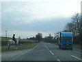 A3400 with horse and horsebox meeting in CV36 5HA