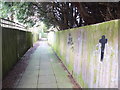 Path between Milrose Close and Berry Street, Skelmersdale in WN8 8ET