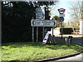 Roadsigns on the B1332 Norwich Road in Brooke