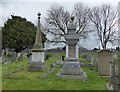 Two obelisks at Ystrad Road Cemetery, Denbigh in LL16 4BB