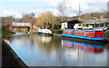 Narrowboats moored near Anchor Bridge No 27 in NG16 4AS