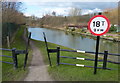Erewash Canal and towpath at Eastwood in NG16 4AS