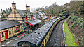 Coaches at Haverthwaite Station in LA12 8AL