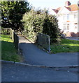 Path from Coed Cae Road towards an A484 footbridge, Llanelli in SA14 8SA