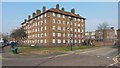 Long-established housing on the edge of Oval Quarter development in SE5 9HY