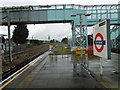 Looking towards the disused platform at Elm Park Underground station in RM12 4PE