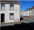 Monolingual and bilingual street name signs, Rice Street, Llanelli in SA15 2AW