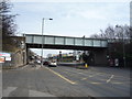 Railway bridge over Penistone Road North (A61), Wadsley Bridge in S6 1HZ