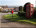 Postbox and Grade II listed red phonebox, Much Dewchurch in HR2 8FG