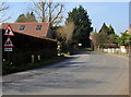Warning signs facing the B4348, Much Dewchurch in HR2 8FG