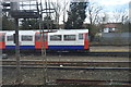 Train approaching Harrow & Wealdstone Station in HA1 4UB