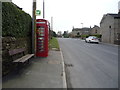 Telephone box on Denby Lane, Upper Denby in HD8 8UP