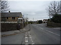Bus stop and shelter on Denby Lane, Upper Denby in HD8 8UP