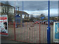 West Ruislip Station car park from a train in UB10 8LT
